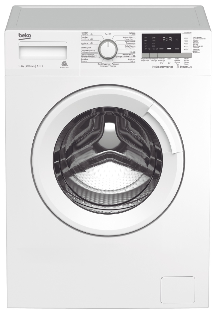 Wasmachine toeren 8kg display Waslijn